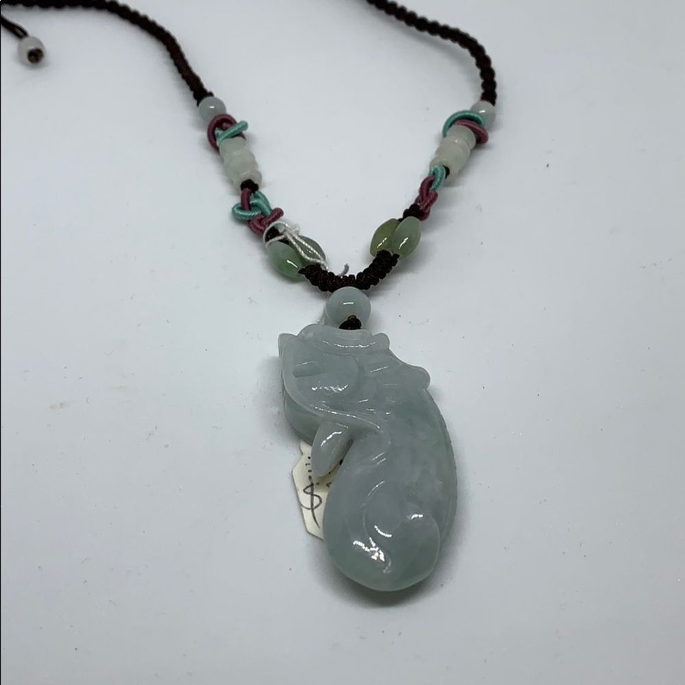 Natural Jade dragon necklace